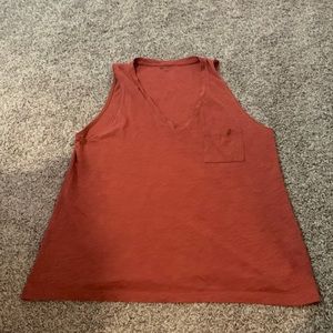 MADEWELL sleeveless v neck with pocket